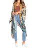 Free People Floral Blue Yellow Cardigan Size L - photo 1
