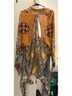 Free People Floral Blue Yellow Cardigan Size L - photo 3