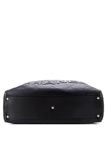 Chanel Logo Bowler Bag Stitched Calfskin Maxi (view 2)