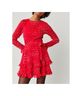 Mi ami 100% Polyester Floral Red Cocktail Dress Size XS - photo 4