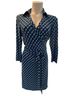 Nine West Print Blue White Cocktail Dress Size 12 - photo 1
