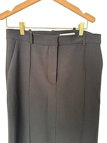 Zara Black Midi Skirt with Clean Lines Formal Skirt (view 2)