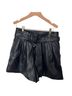 Zara High Waist Black Leather Shorts Shorts - photo 1