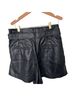 Zara High Waist Black Leather Shorts Shorts - photo 2