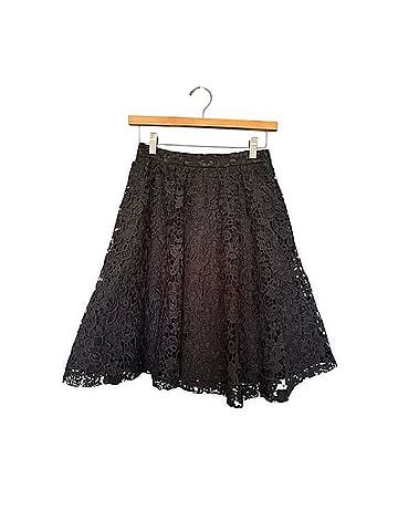 Alice + Olivia Black Guipure Lace Formal Skirt (view 1)