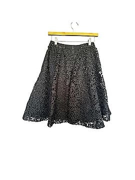 Alice + Olivia Black Guipure Lace Formal Skirt (view 2)
