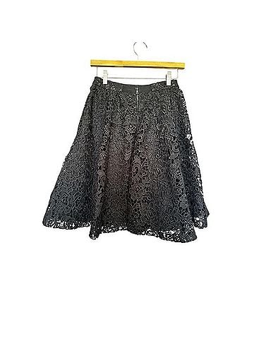 Alice + Olivia Black Guipure Lace Formal Skirt (view 2)