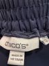 Chico's Floral Black Multi Color Dress Pants Size 10 - photo 3