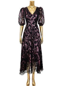 Rebecca Taylor Silk Metallic Cocktail Dress (view 1)