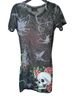 Ed Hardy Floral Graphic Black Swimsuit Cover Up Size XL - photo 2