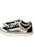 Vans Leopard Print Tan Black Sneakers Size 6 1/2 - photo 1