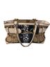 Coach Print Brown Blue Ivory Leather Tote One size - photo 1