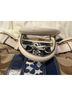 Coach Print Brown Blue Ivory Leather Tote One size - photo 6