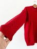 Mango 100% Acrylic Print Red Pullover Sweater Size S - photo 4