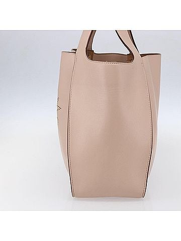 Stella McCartney Alter Tote Perforated Faux Leather Beige Synthetic Tote Bag Bag (view 2)