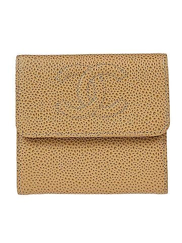 Chanel Vintage Timeless Cc Bifold Caviar Beige Leather Wallets Accessory (view 1)