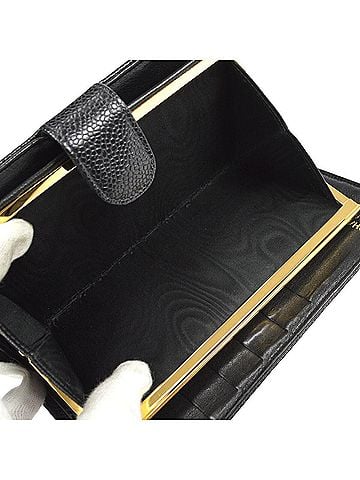 Chanel Timeless Cc French Caviar Black Leather Wallets Accessory (view 2)