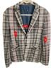 Zara Plaid Blue Gray Jacket Size M - photo 4
