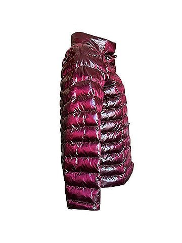 J. McLaughlin Sarabeth Burgundy Metallic Down Jacket (view 2)