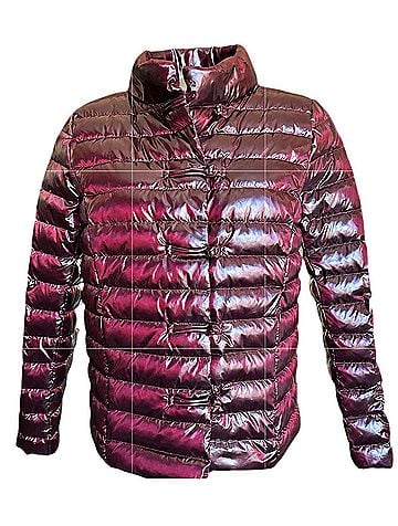 J. McLaughlin Sarabeth Burgundy Metallic Down Jacket (view 1)