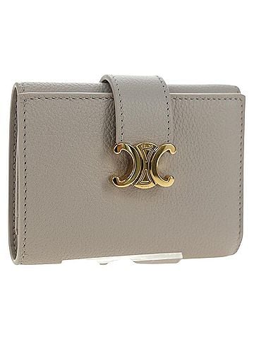 Céline Triomphe Trifold Leather Beige Leather Wallets Accessory (view 1)