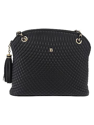 Bally Vintage Chain Quilted Leather Black Leather Shoulder Bag Bag (view 1)