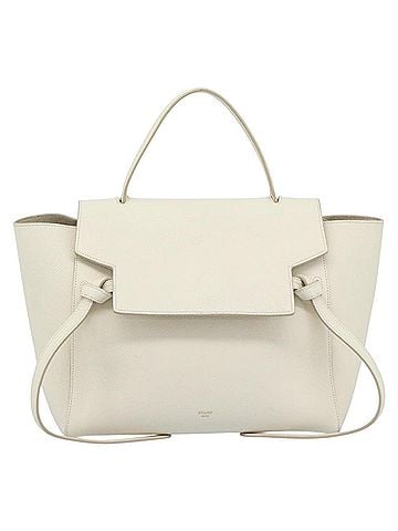 Céline Belt Textured Leather White Leather Handbag (view 1)