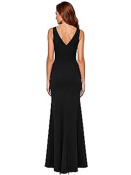 Betsy & Adam Scuba Crepe Ruched Cocktail Dress (view 2)