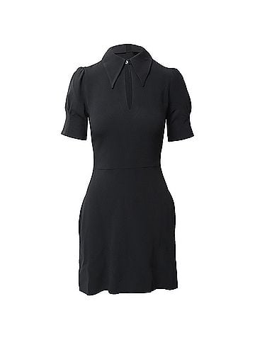 Stella McCartney Stella Mccartney Blair Keyhole Mini Dress in Black Viscose (view 1)