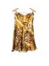 Cache 100% Silk Animal Print Gold Brown Tan Cocktail Dress Size 10 - photo 2