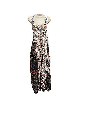 Pol Multi-Color Floral Jogger Fit Woven Overalls Overalls (view 1)