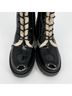Coach 100% Patent Leather Black White Boots Size 8 1/2 - photo 7