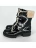 Coach 100% Patent Leather Black White Boots Size 8 1/2 - photo 4