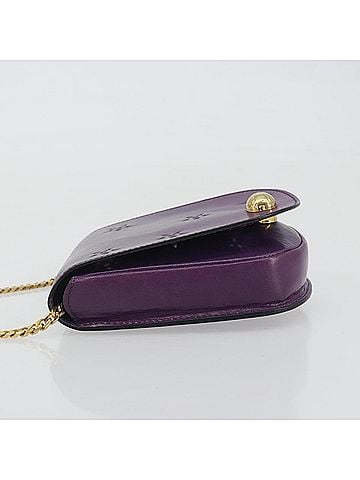 Céline Vintage Leather Purple Leather Shoulder Bag Bag (view 2)