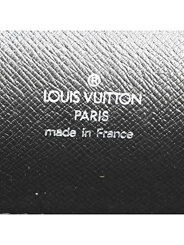 Louis Vuitton Porte-Documents Angara Taiga Leather Black Leather Briefcase Bag (view 2)