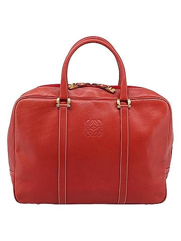 Loewe Anagram Business Leather Red Leather Briefcase Bag (view 1)