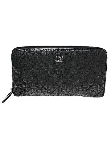 Chanel Zip Around Organizer Quilted Caviar Black Leather Wallets Accessory (view 1)