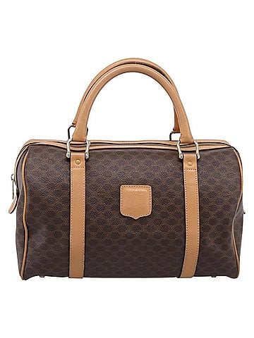 Céline Boston Macadam Canvas Brown Canvas Travel Bag Bag (view 1)
