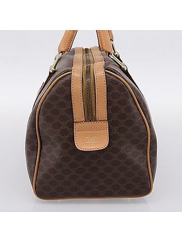 Céline Boston Macadam Canvas Brown Canvas Travel Bag Bag (view 2)
