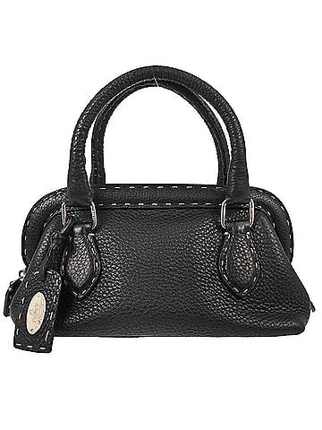 Fendi Selleria Frame Doctor Leather Black Leather Handbag (view 1)