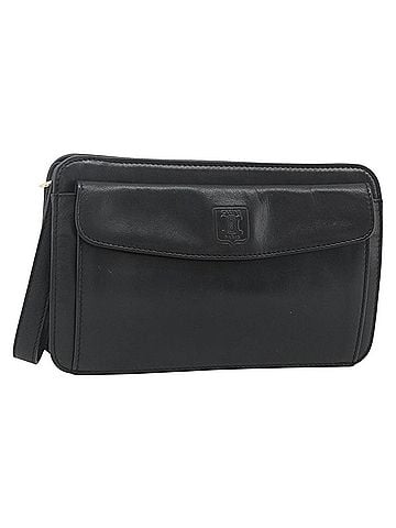 Céline Zip Clutch Leather Black Leather Clutche &amp; Pouche Bag (view 1)