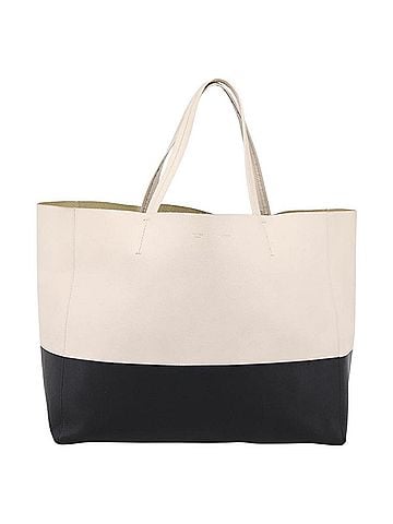 Céline Cabas Leather White Leather Tote Bag Bag (view 1)