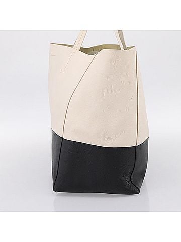 Céline Cabas Leather White Leather Tote Bag Bag (view 2)