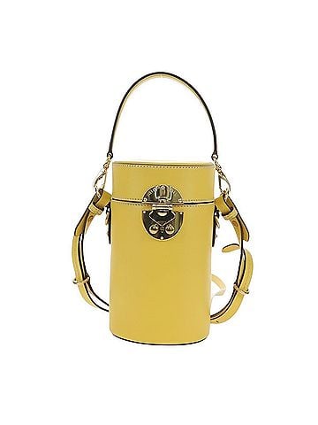 Miu Miu Vintage Leather Yellow Leather Handbag (view 1)