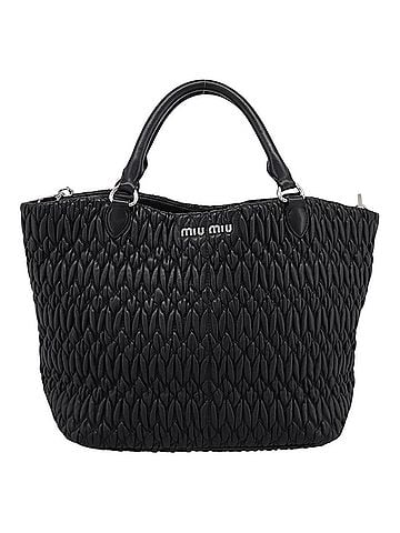 Miu Miu Shopper Tote Matelasse Leather Black Leather Handbag (view 1)