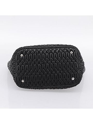 Miu Miu Shopper Tote Matelasse Leather Black Leather Handbag (view 2)
