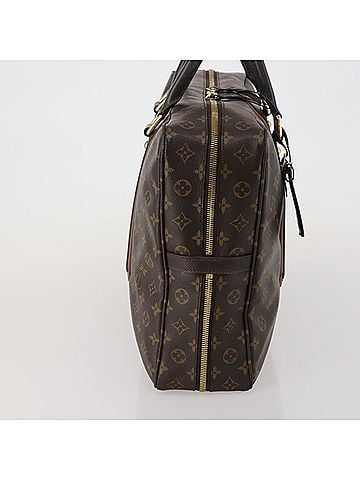 Louis Vuitton Bequia Porte Document Geant Monogram Canvas With Leather Brown Canvas Briefcase Bag (view 2)
