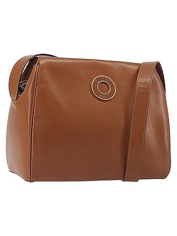 Céline Vintage Circle Logo Leather Brown Leather Shoulder Bag Bag (view 1)