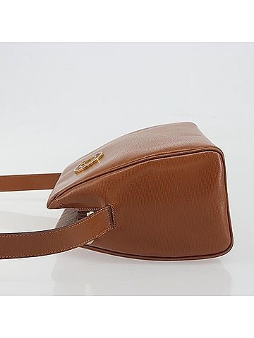 Céline Vintage Circle Logo Leather Brown Leather Shoulder Bag Bag (view 2)