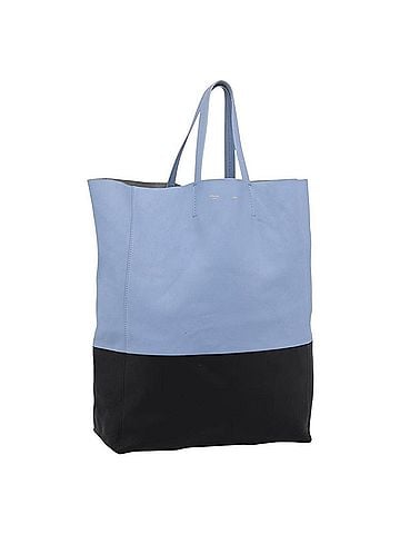 Céline Vertical Bi-Cabas Tote Leather Blue Leather Tote Bag Bag (view 1)